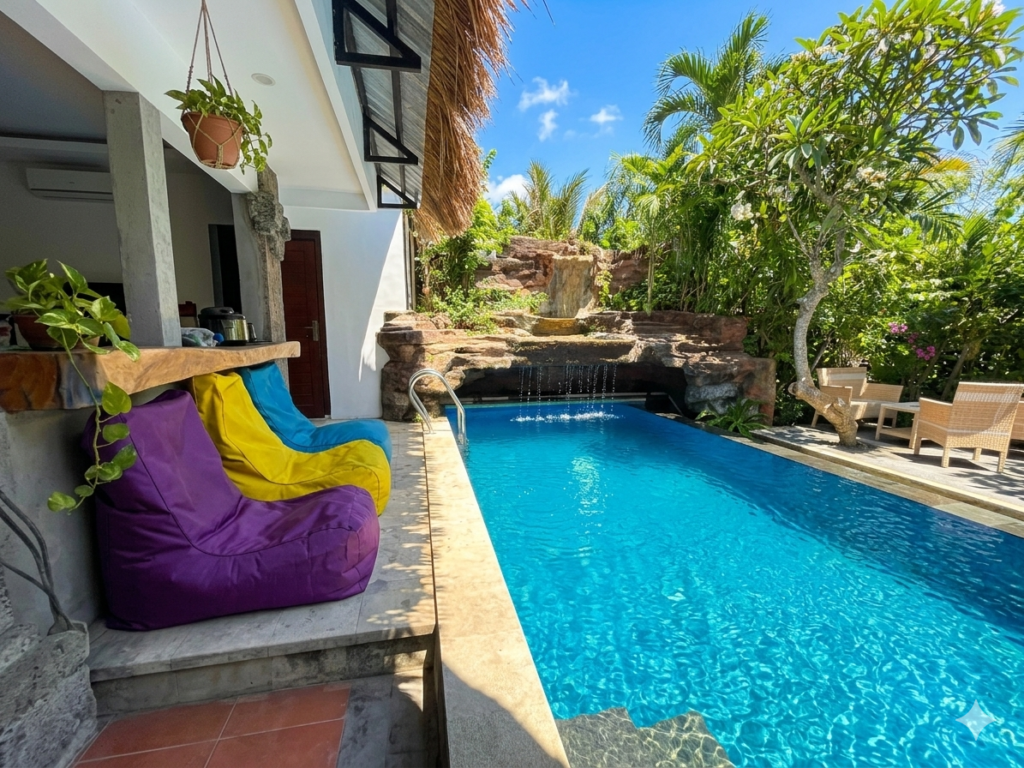 villa lotus jimbaran piscine 4